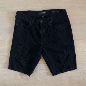 PACSUN MENS BLACK DENIM SHORTS